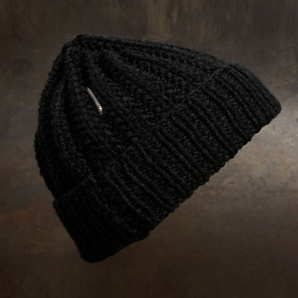 WERKSTATT MUNCHEN 925 silver buckle cashmere knitted hat collection German handmade WM-M8060-TL-BK-F PWM3